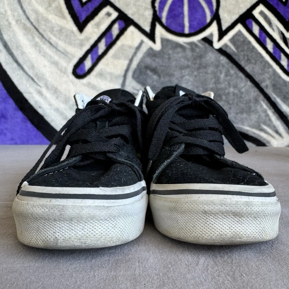 Size 11c - VANS TODDLER SK8-HI ZIP SNEAKER TS GLOW WIZARD BLACK WHITE